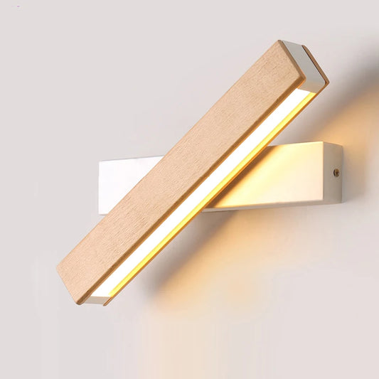 Wooden Swivel LED Wall Sconce: Sleek Home Lighting